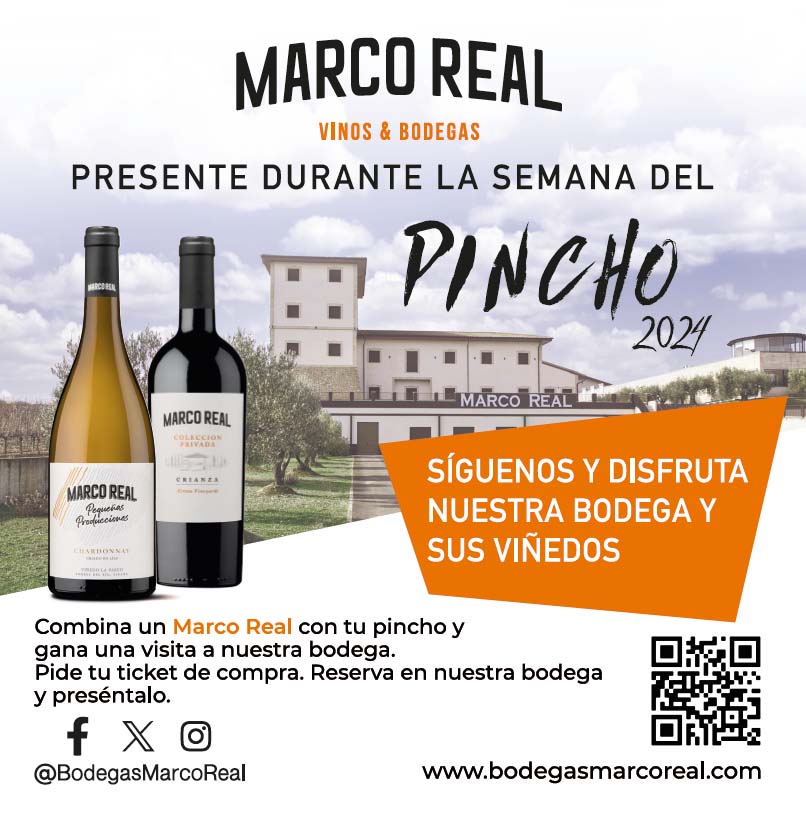 Anuncio Marida con Marco Real tu pincho y consigue visitas a la bodega presentando el ticket de compra