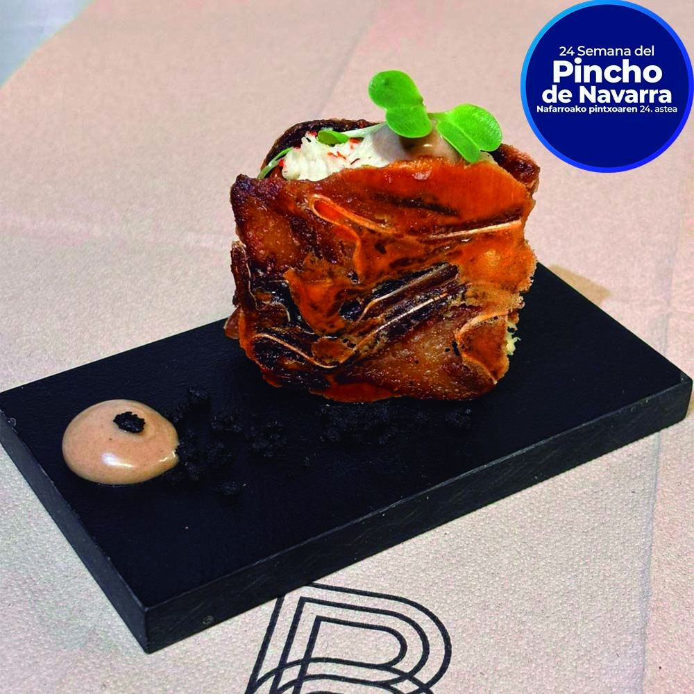 Pincho Sandwich de nata del Bar Bearán de Pamplona