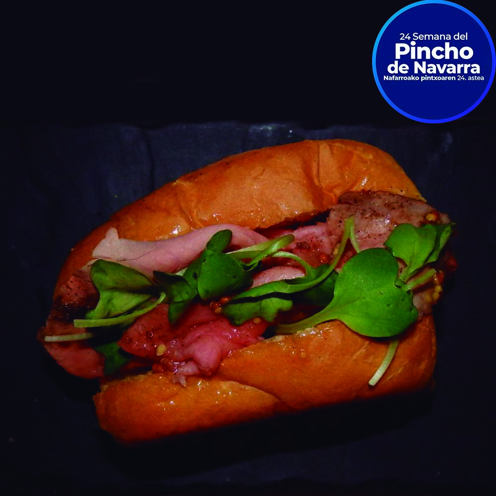 Pincho rock & beef del Bar La Barra del goloso de Pamplona
