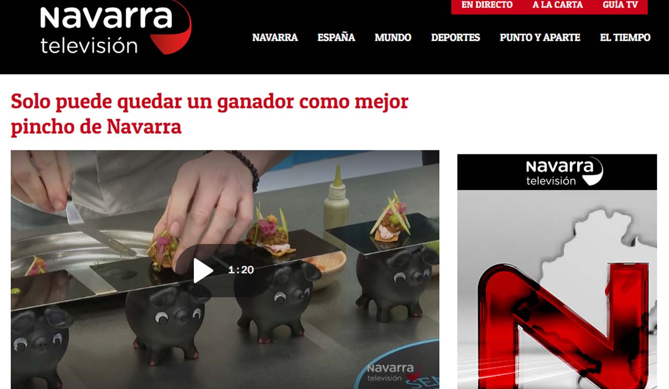 Video noticia semana del pincho en navarra televisión