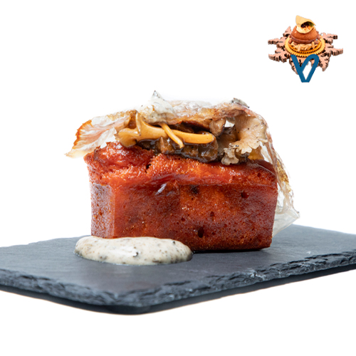 19.- Cafe_Iruna_corzo_rojillo Pincho Corzo Rojillo del Café Iruña