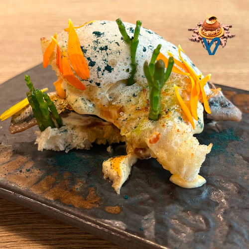 7.- amatxo-anchoa-en-ascuas Pinchos anchoa en ascuas del Bar Amatxo de Pamplona